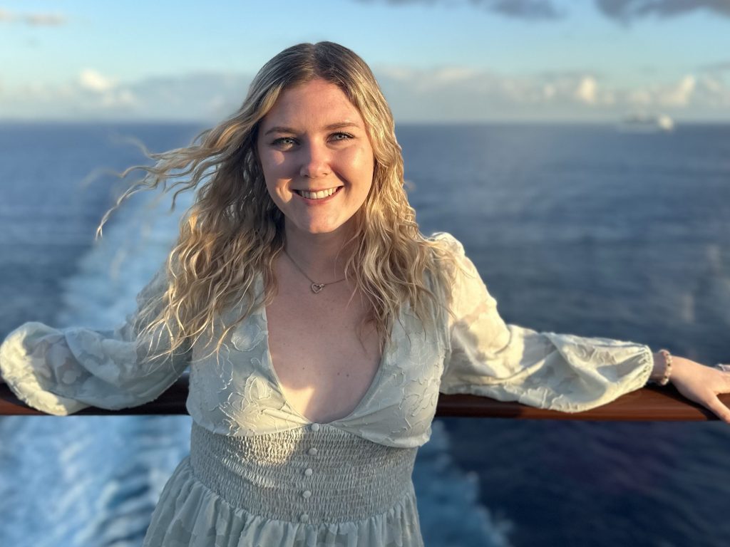 Elizabeth on a cruise ship